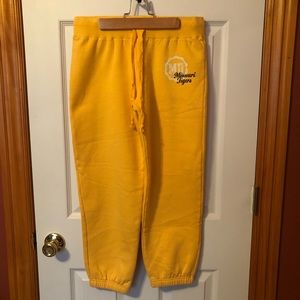 Gold Mizzou joggers sweatpants
